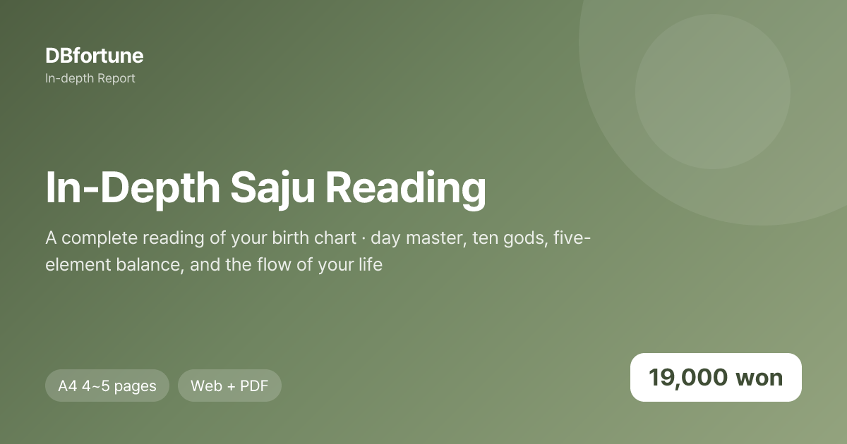 In-Depth Saju Reading