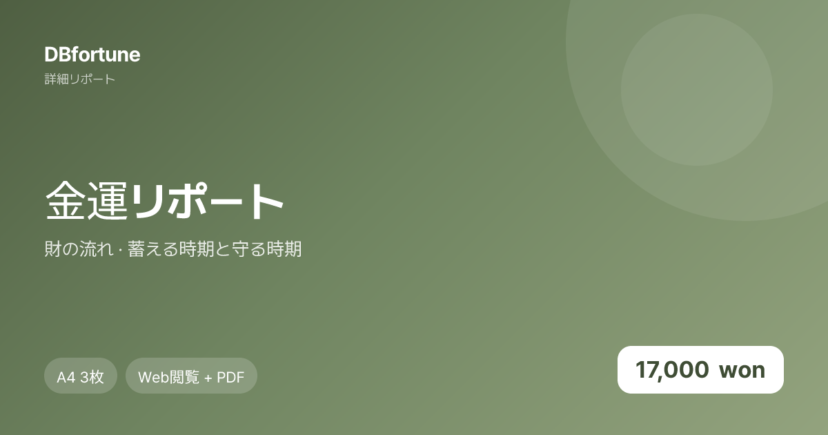 金運リポート