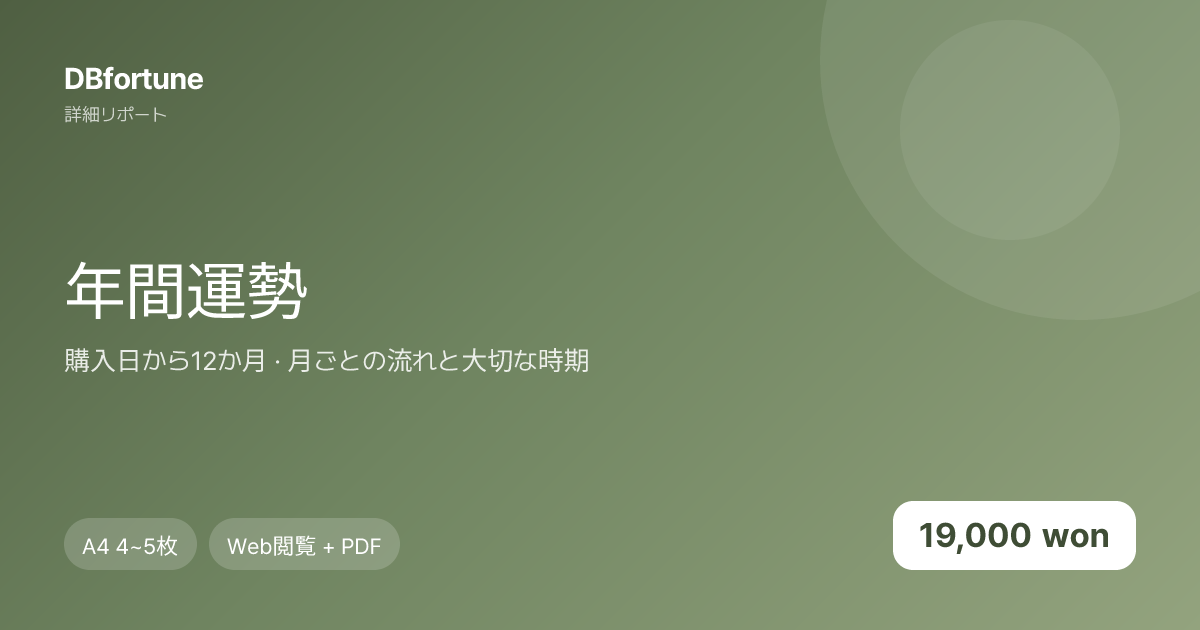 年間運勢